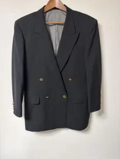Burberrys ダブル テーラードジャケット 金ボタン ブラック　AB6