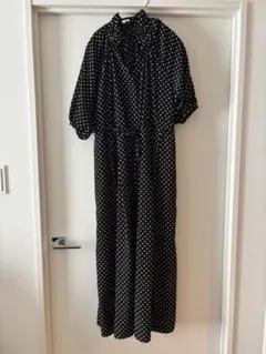 【期間限定SALE】BEAUTY&YOUTH 半袖ドットロングワンピース