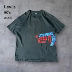 1221古着90年代USA製Levi's501 ヴィンテージTシャツフェード墨黒