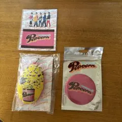 【未使用】嵐popcorn ストラップ、ミラー、ICカードシール　3点セット