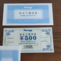 ハニーズ 株主優待券 3500円分のサムネイル
