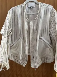 3.1 Phillip Lim ストライプ ジップ ブルゾン 0のサムネイル