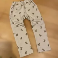 ズボン　パンツ　クマプリント ボトムス 100サイズ　ウエストゴム