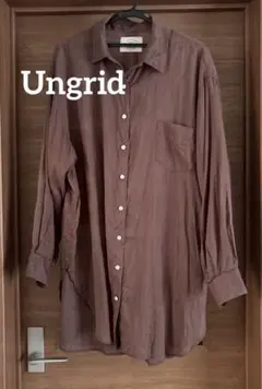 【Ungrid】 アングリッド リネン混 オーバーサイズシャツのサムネイル