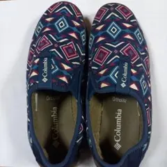 Columbia 幾何学模様 スリッポン ネイビー