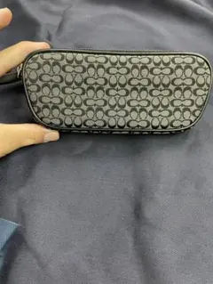 ST-109 Coach ロゴ柄ポーチ グレー