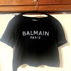 【美品】Balmain ラインストーンロゴTシャツのサムネイル