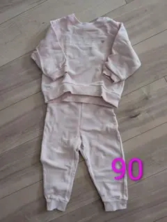아기 파자마 설정 핑크 90cm