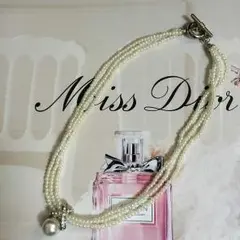 パール ネックレス 3連 ネックレス部分のクロスが無いラフな作り♪