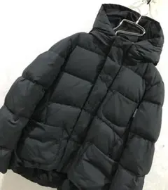 Gymphlex ダウンジャケットパーカー 丈短 ネイビー 12 美品