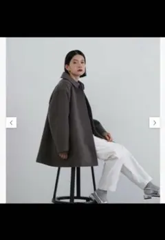 ルナ様 N. グレー ウールピーコート　ナチュラルビューティーベーシック