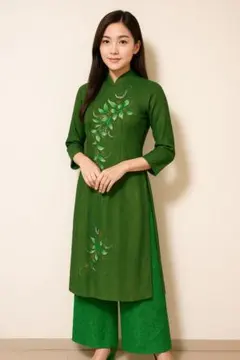 ベトナム 民族衣装 アオザイ M 9