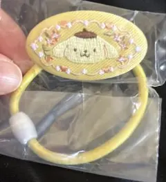 【新品・未開封】サンリオキャラクターズ 刺繍ヘアゴム　ガチャ ポムポムプリン