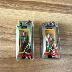 仮面ライダー　ソフビパッケージ＆チョコスナック　新2号、V3