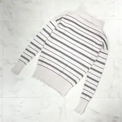 美品 MAX &Co. マルチボーダーニット グレージュ M相当*KD223