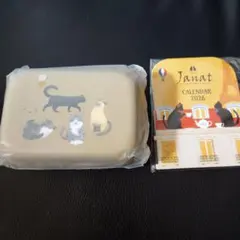 カルディ　2026 ネコの日 ガジェットケース　ネコバッグ　猫 カレンダー