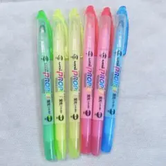 uni 三菱鉛筆 蛍光ペン 6本セット