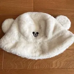 ミッキーマウス 耳付きファー帽子