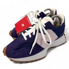 新品 ニューバランス 23.5 327 スエード メッシュ ネイビー