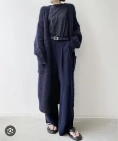 HAVEL Studio】アパルトモン モヘア ロング カーディガン ネイビー