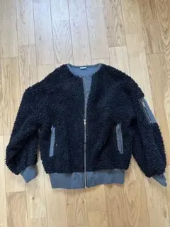 Champion ボアジャケット ブラック　カーキ