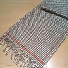 TAKEO KIKUCHI 千鳥柄　ウールアンゴラマフラー