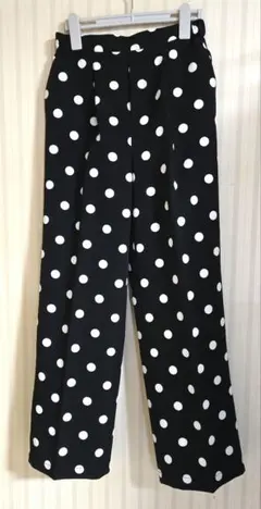 AMERICAN HOLIC　ドット柄センタープレスストレートパンツ　Sのサムネイル