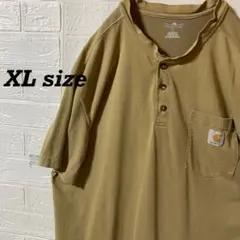 カーハート ヘンリーネックTシャツ　ベージュ