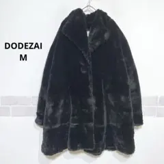 フェイクファー ボアハーフコート ブロックチェックアクセント ゴージャスi530