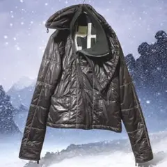 DIESEL Y2K 短丈 中綿ジャケット ハイネック レア 濃いグレー S