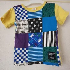 BREEZE xトーマスコラボ パッチワークデザイン 半袖Tシャツ 100