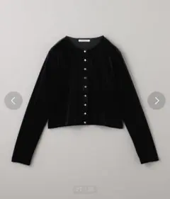 ベロアコンパクトカーディガン