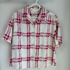 ユニクロ×マルニ オープンカラーシャツ M ピンク×ベージュのサムネイル