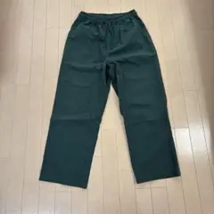 麻55% TEMPTATION ダークグリーン イージーパンツ サイドポケット