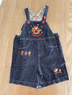【美品】HIKI HOUSE デニムオーバーオール M(80-90)サイズ