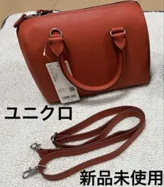 新品未使用　ユニクロ　レザータッチ2WAYボストンバッグのサムネイル