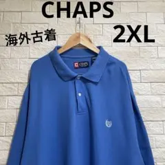 海外古着　チャップス　CHAPS 半袖　半袖ポロシャツ　大きめ　サイズ2XL
