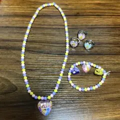 ディズニー　プリンセス　ネックレス　ブレスレット　リング　セット