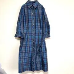 【極美品】レリアン　シルクワンピース　サイズ9号　日本製　グリーン　301