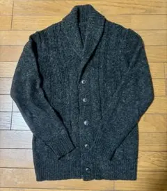 GU ジーユー　ケーブル　ショールカラーカーディガン