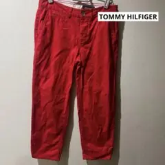 TOMMY HILFIGER トミーヒルフィガー　ストレートパンツ 2 M 赤