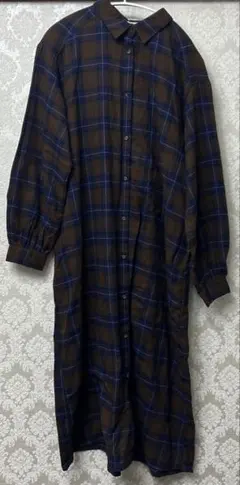 chocol raffine robe チェックシャツワンピース