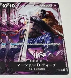 ワンピースカード　マーシャル・D・ティーチ　ティーチ　交流会　2枚　プロモ