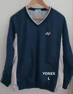 YONEX Vネックウェア L ネイビー/ホワイト