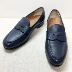 極美品★POLPETTA コインローファー 本革 ネイビー
