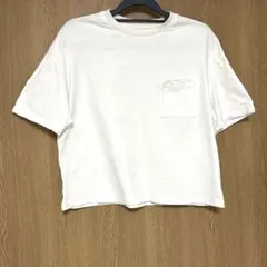 UNIQLO ホワイト クロップドTシャツ L