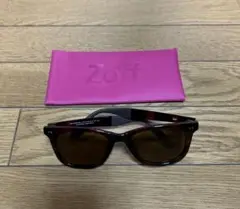 Zoff ブラウン サングラス ケース付き