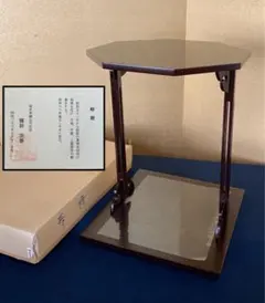未使用 茶道具 南斎造 利休好写し 桐 丸卓 水指棚 茶棚 共箱 | Mercari