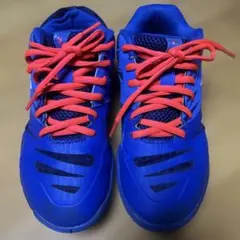 YONEX 840MID バドシューズ ブルー/オレンジ 23.0cm 中古品