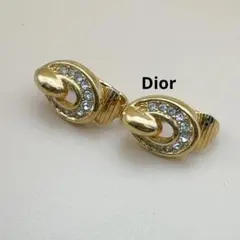 Christian Dior ディオール イヤリング ゴールド ラインストーンのサムネイル